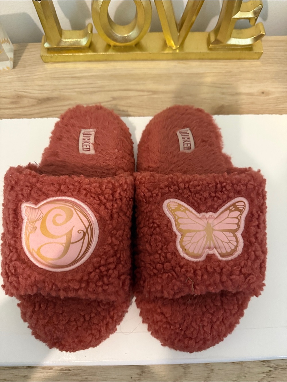 Wicked Cozy Shearling Slide Slippers - Rust - Picture 1 of 4